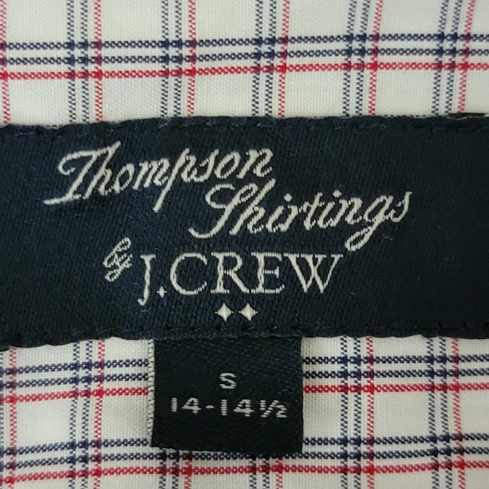 Thompson Shirtings by J. Crew 80's 2 ply men button down plaid shirt size small